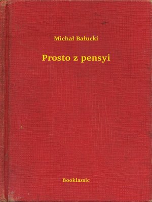 cover image of Prosto z pensyi